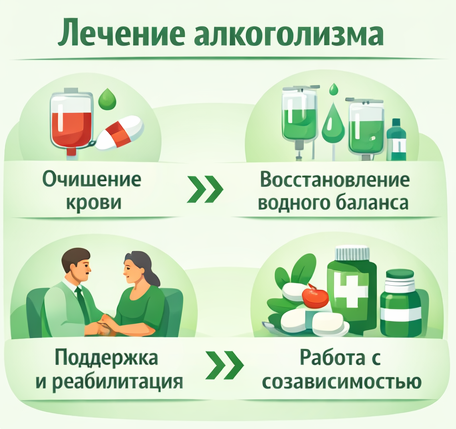лечение алкоголизма в Медвежьегорске этапы